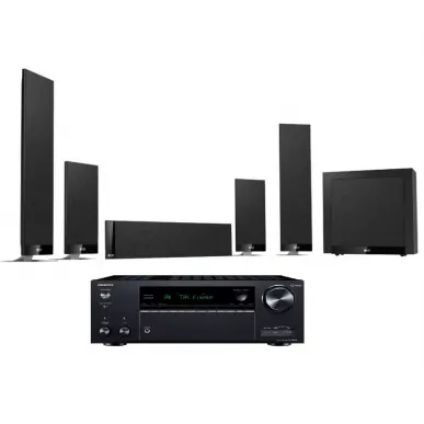 Домашний кинотеатр 5.1 KEF T301/T101 BLACK + AV-ресивер Onkyo TX-NR696 B M3